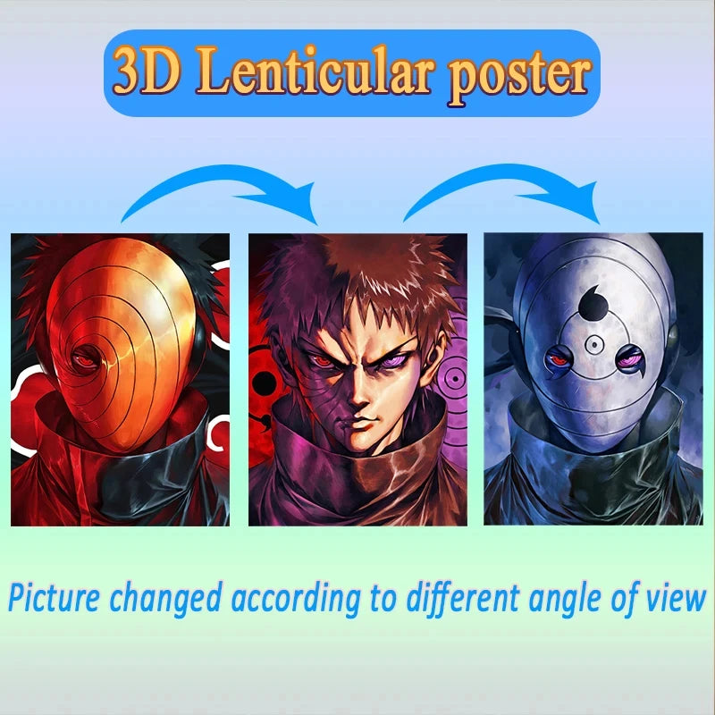 Uchiha Obito 3D Lenticular Poster