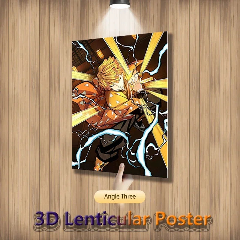 Nezuko Tanjirou Zenitsu Anime 3D Lenticular Posters