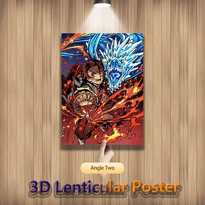 Nezuko Tanjirou Zenitsu Anime 3D Lenticular Posters