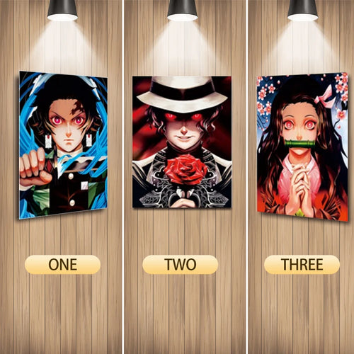 3D Lenticular Poster Tanjiro/Muzan/Nezuko