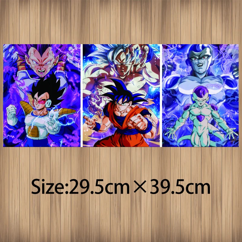 Goku Vegeta Frieza 3D Lenticular Posters Anime Dragon Ball