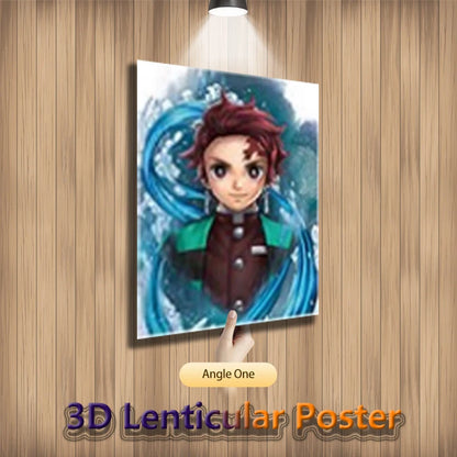 Anime Demon Slayer 3D Lenticular Tanjirou/Inosuke/Zenitsu/Nezuko
