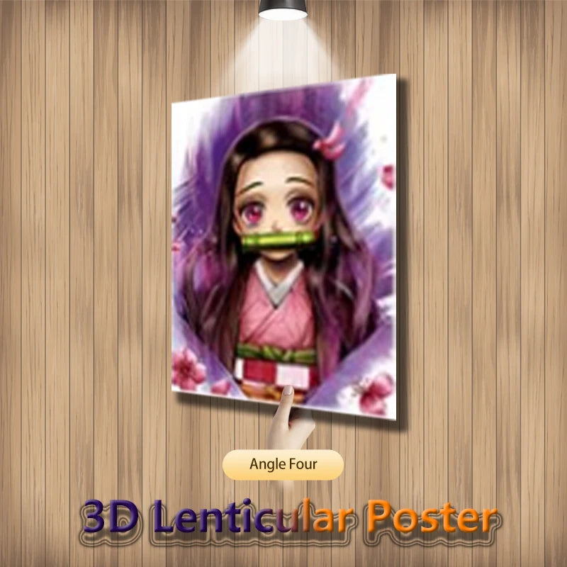 Anime Demon Slayer 3D Lenticular Tanjirou/Inosuke/Zenitsu/Nezuko
