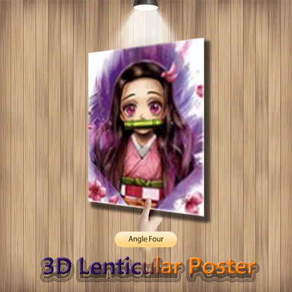 Anime Demon Slayer 3D Lenticular Tanjirou/Inosuke/Zenitsu/Nezuko